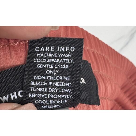 Who What Wear Women’s XL Rust Wide Leg Pants High Rise Elastic Waist Satin Look - Picture 6 of 6